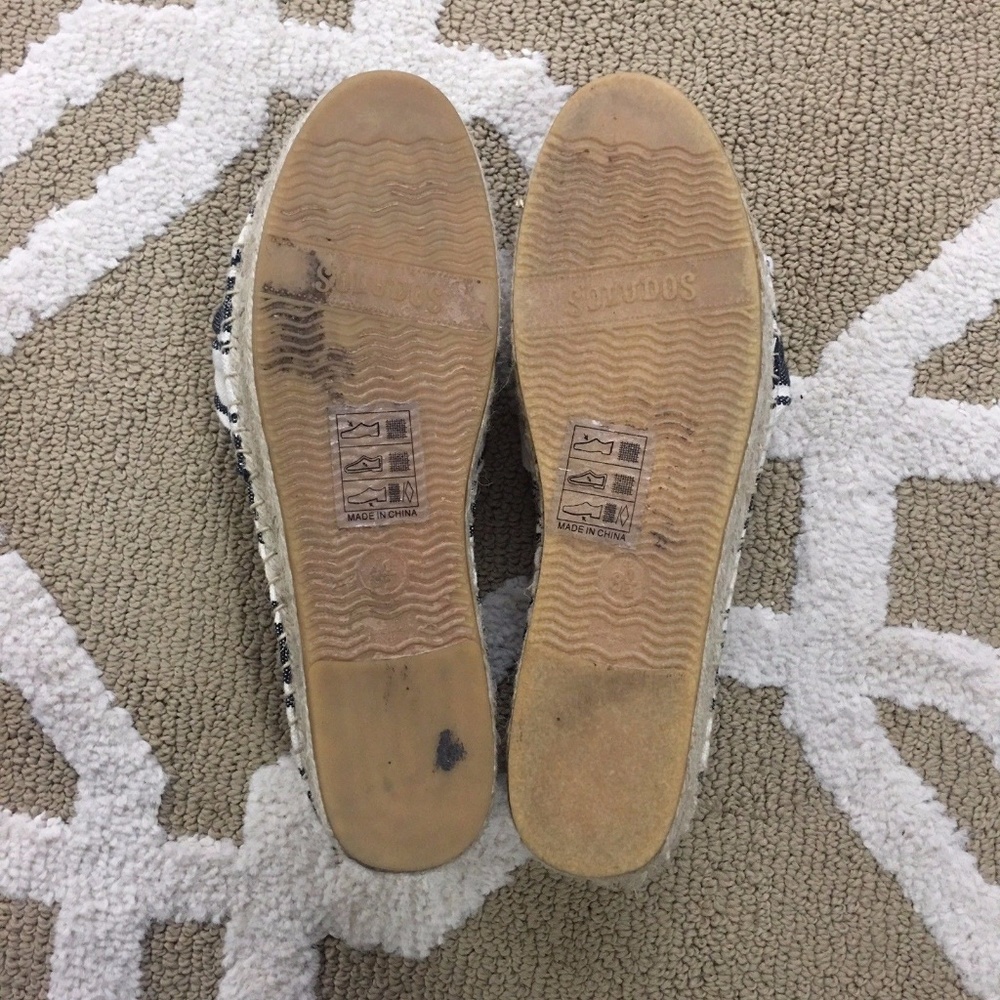 (Soludos) Striped Front Knot Platform Espadrilles - image 5